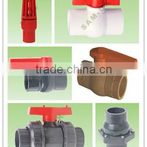 BEAUTIFUL CASTED PVC WHITE BALL VALVE thumbnail-2
