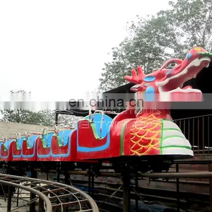 Attraction Family Amusement Rides Electric Train Slide Dragon Cheap Roller Coaster for Sale thumbnail-1