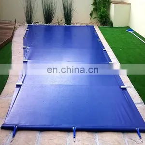 8x4 Manual Roll up Pvc Tarp Waterproof Above Ground Swimming Pool Cover With Aluminum Support thumbnail-1