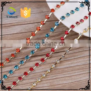 Wholesale Dmc Hot Fix Rhinestone Handmade Crystal Chain thumbnail-4
