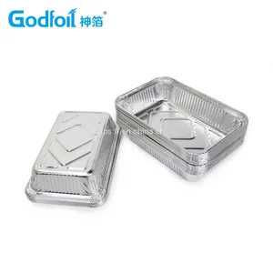 Rectanglar Aluminum Foil Container Wrinkle Wall Container thumbnail-2