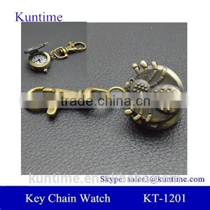 Digital Pocket Watch With Retro Metal Bronzed Chain Spider Pocket Watch thumbnail-1