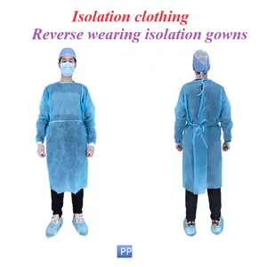 Isolation Clothing Reverse Wearing Isolation Gowns Medical Use of Disposable Isolation Clothing thumbnail-2