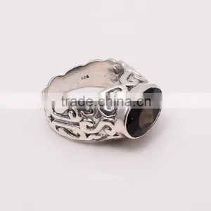 SMOKY RING ,925 Sterling Silver Jewelry Wholesale,WHOLESALE SILVER JEWELRY,SILVER EXPORTER,SILVER JEWELRY FROM INDIA thumbnail-2