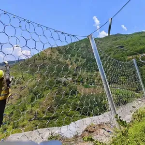 High Absorption 1000kJ Capacity Steel Ring Nets Rockfall Barrier China Price for Tunnel Entrance Slopes thumbnail-1