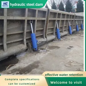 Hydraulic Flap Steel Dam, River Dam, Landscape Dam, Reservoir Hydraulic Dam, Automatic Water Level Regulation thumbnail-1
