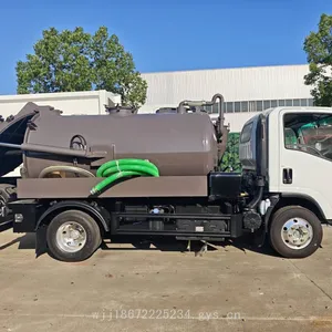 Isuzu 5-cubic-meter Export-type Vacuum Sewage Suction Truck, Manure and Sludge Suction Truck for Farm Sewage Discharge thumbnail-2