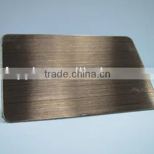 316 Bronze Hairline Stainless Steel Sheet Brushed thumbnail-1
