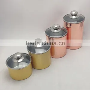 4-Piece Canister Sets With Copper Plated Color thumbnail-2