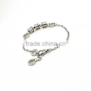 Silver Color Round Beads Man Chain Stainless Steel Bracelet thumbnail-2
