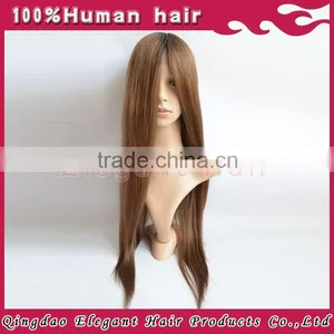5a Top Quality Swiss Lace Cheap Dark Knots Brazilian Human Hair Silk Base Wig thumbnail-1