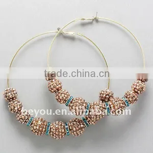 New Red Crystal Basketball Wive Inspired EARRINGS thumbnail-1