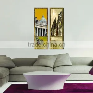 2 Panels European Style Modern Landscape Oil Painting OM-010 HGESX5MWZP thumbnail-1