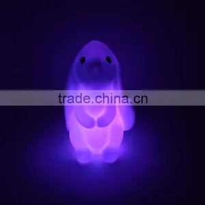 Cute Design Long Ear Plastic Rabbit Toys For Decoration French Lop Shaped Baby LED Night Light Toys thumbnail-1