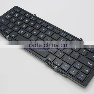 Universial Mini Portable Folding Auminum Wireless Foldable Bluetooth Keyboard for IOS Andriod Windows PC Tablets thumbnail-4
