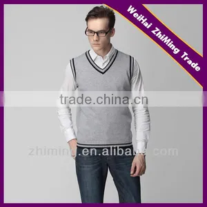 New Design V-neck Vest Men Pullover Sweater thumbnail-1