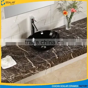 Attractive Black Color Bathroom Ceramic Art Basin thumbnail-1