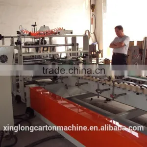 High Speed Automatic Carton Box Folder Gluer Machine With Strapping Machine thumbnail-1