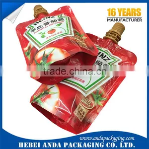 Custom Food Packaging Ketchup Doypack Spout Pouch/doypack Bags for Liquid Detergent Supplier's Choice thumbnail-1