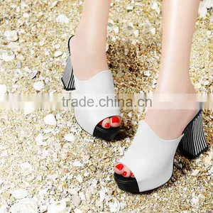 Fashion Slippers Ladies Korean High Heels Shoes Size 12 thumbnail-1