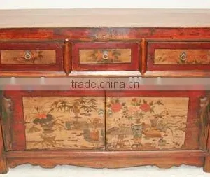 Chinese Antique Furniture Hand Painted Cabinet thumbnail-1