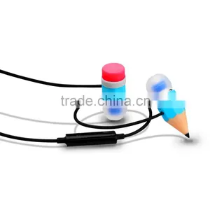 Newest Magic Pencil Stereo Earphone With Microphone and Volum Control SM-IP24 thumbnail-3
