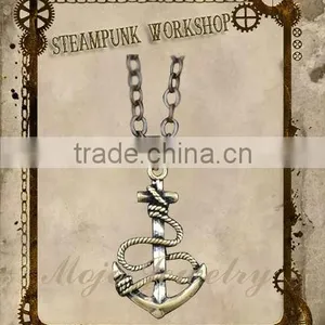 Vintage Jewelry Retro 70s Alternative Hip Hop Steampunk Chain Necklace thumbnail-2