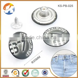 Cheaper Embossed Logo Custom Made Clothing Button thumbnail-1