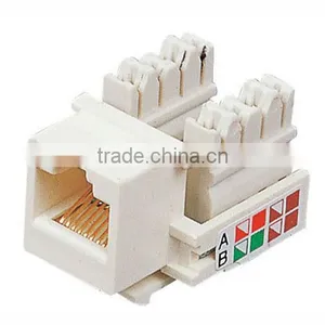 Hot Sale AMP Type RJ45 Cat5e Cat6 Keystone Jack thumbnail-1