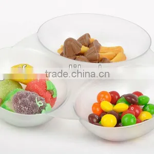 Hot Selling Plastic Plates Disposable Compartment Dessert Dish Plate for Weeding Picnic thumbnail-3