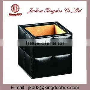 Jinhua Supplier Square Leather Stationary Holder Box thumbnail-1