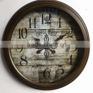 Dia 60 cm Country Style Round Metal Wall Clock, Rustic Wall Clock thumbnail-1
