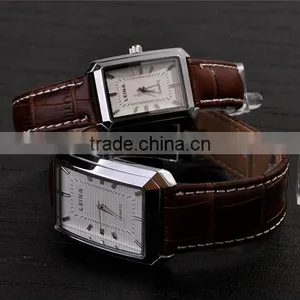 Stainless Steel Automatic Leather Strap Lovers Wrist Watch thumbnail-1