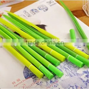 Soft Silicone Green Grass Leaf Figure Ball Point Pen thumbnail-1