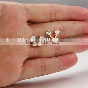 Hot Sale Popular Design Stainless Steel Zircon Earring for Girls thumbnail-5