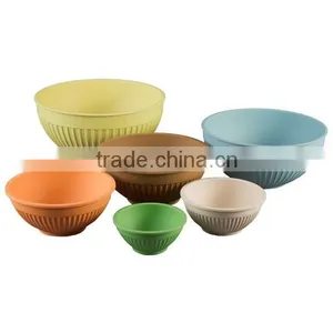 Eco-friendly Bamboo Fiber 6 Pcs Mixing Salad Bowl thumbnail-1