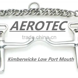Horse Bits Kimberwicke Low Port Mouth With Double Chain thumbnail-1
