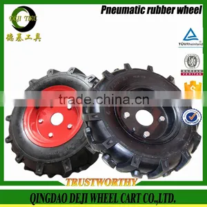 High Quality China DEJI Supplier Wheelbarrow Wheel Pneumatic Rubber Wheel 3.50-4 3.50-8 thumbnail-1