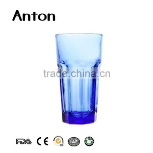 Colored Blue Drinking Glass Cup Factory thumbnail-1