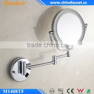Beelee Chrome Silvery Round Mirror Modern LED Extendable Smart Makeup Mirror thumbnail-3
