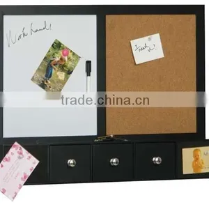 SR2404 Cork and Dry Erase Board Wooden Memo Board thumbnail-1