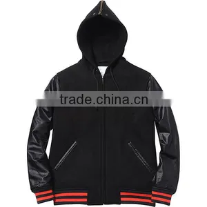 Wool Varsity Jacket Hood With Zipper thumbnail-1
