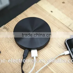 Latest Round CD Shape Design Custom Laser Engraving Logo Portable 6000mah Mobile Power Bank Charger Supplier's Choice thumbnail-6