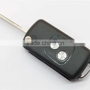 Hot Sale Peugeot 407 2 Buttons Flip Remote Key Shell With Groove Blade for Cars thumbnail-2