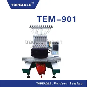 TOPEAGLE TEM-C901 Computerized Single Head 9 Needle Cap Embroidery Machine thumbnail-1