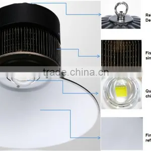 Black Aluminum Industrial 100w High Bay LED Fixture for Supermarket and Retail thumbnail-3