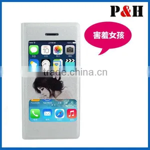 Colorful Leather Case With Big Window for Iphone 5 thumbnail-3