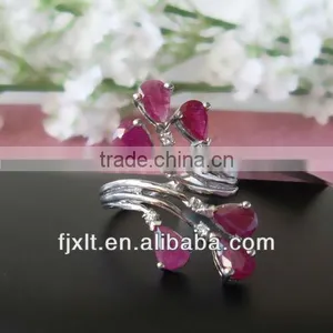 Custom Design Fashionable 925 Sterling Silver Ruby Rings for Women thumbnail-1