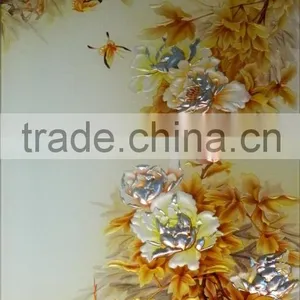 Wholesale Decorative Wall Hanging Glass Painting Pictures Of Flowers thumbnail-5