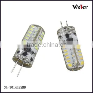 Hot Sale!!! 10-12lm 48smd 3014 12v Ac/dc Current Silicone G4 Led Light CE for Europe thumbnail-1